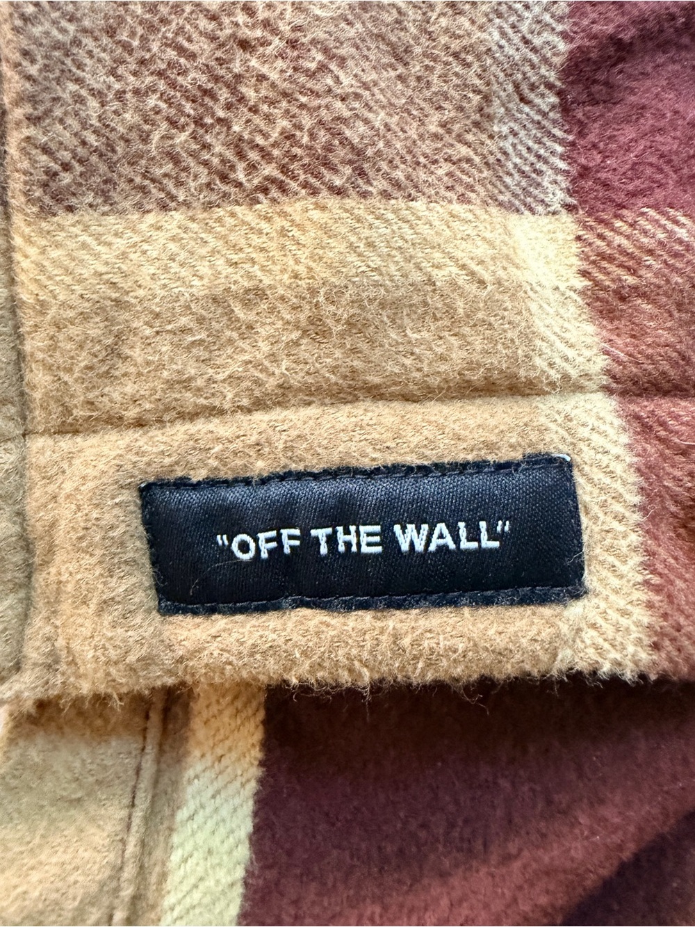 Vans Norbeck Plaid “Off The Wall” Flannel Shacket Brown, Burgundy, Tan. Large. - Picture 3 of 9